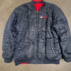 Ecko Unlimited Black Puffer Jacket with Quilted Design